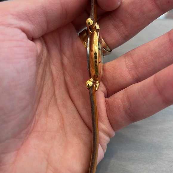 Anne Klein Watch Brown Leather Strap Gold - Picture 5 of 5